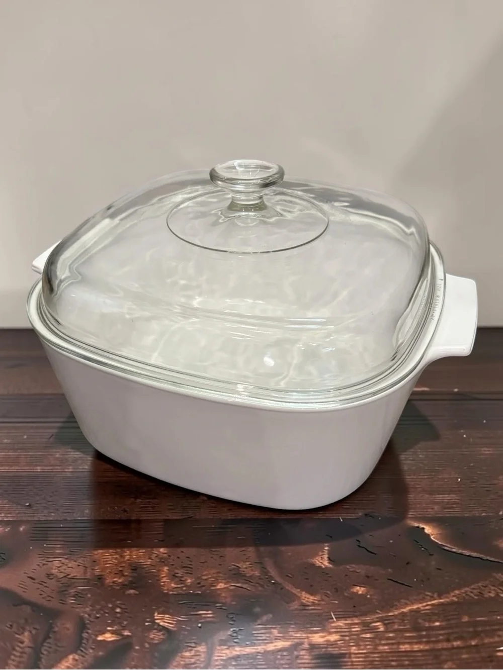 Vintage 5 Qt Corning Ware A‑5‑B All-White Casserole Dish w/ Pyrex Lid A‑12‑C EUC